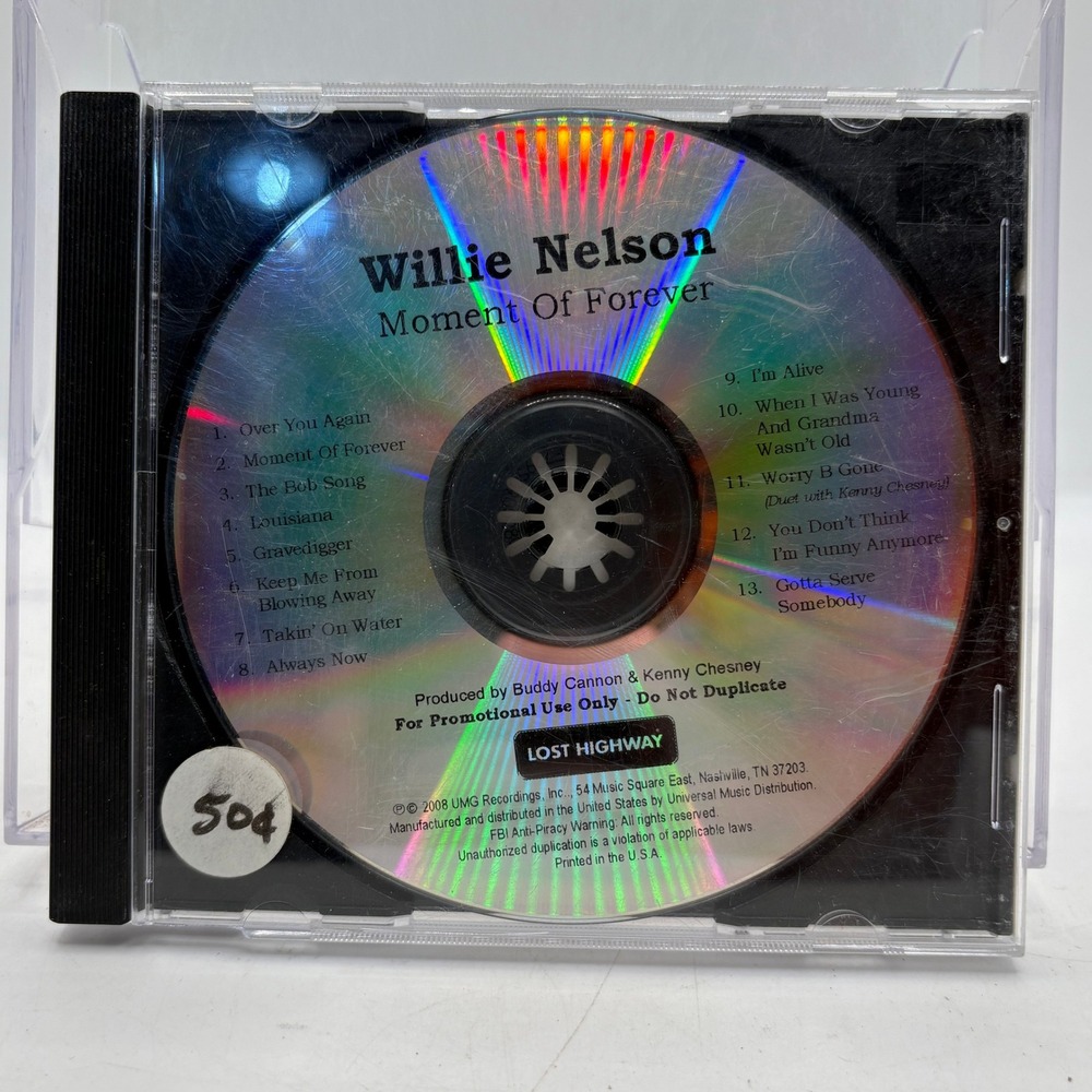 Willie Nelson Moment Of Forever Promo‎ CD 2008 Lost Highway Records 13 Tracks